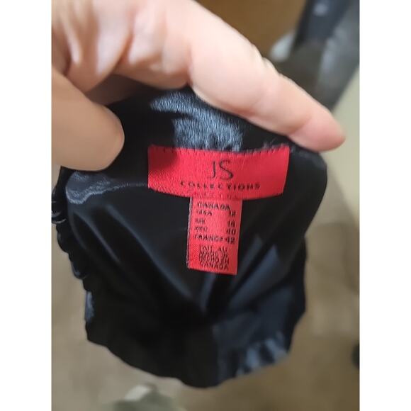 Vtg NWT JS Collections Black Straight Leg Formal Career Dress Pants Womans Sz 12 - Picture 6 of 8